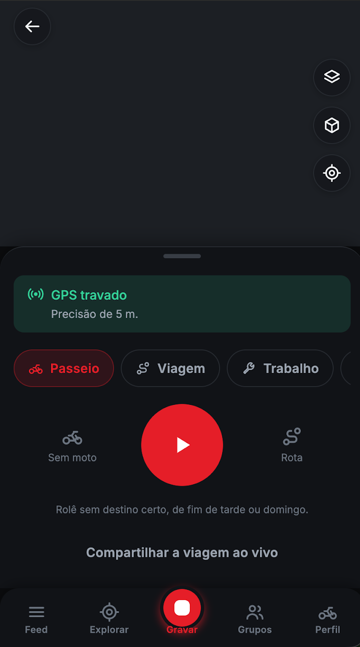 Gravar viagem no Asfalto